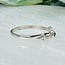 Moldavite Rings - Size 8 Round Bezel Set - Angel Wing Band Sterling Silver