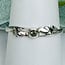 Moldavite Rings - Size 9 Round Bezel Set - Angel Wing Band Sterling Silver