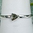 Moldavite Rings - Size 8 (Small) Triangle Trilliant Bezel Set - Sterling Silver