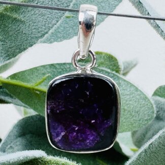 Sugilite Pendants - Square/Rectangle Bezel Set- Sterling Silver