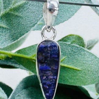 Sugilite Pendants - Teardrop Pear Bezel Set - Rough Raw Natural Sterling Silver