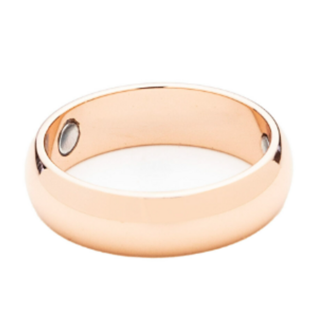 Copper Rings - Size 12 Magnetic Domed Plain Unisex