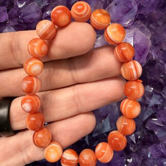 Orange Sardonyx Bracelets - 10mm