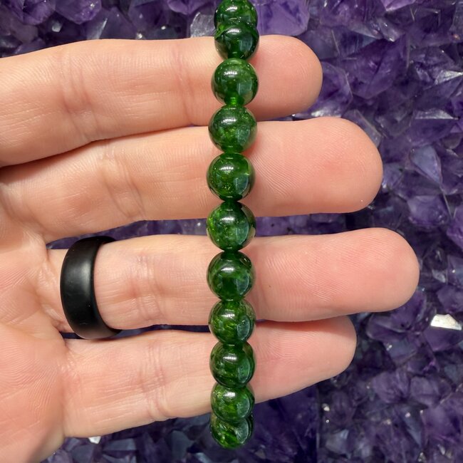 Green Chrome Diopside Bracelets (AAA Grade) - 8mm