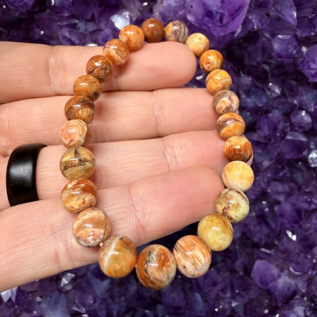 Golden Mexican Opal Bracelets - 8mm
