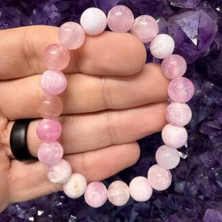 Pink Aragonite Bracelets - 9-10mm