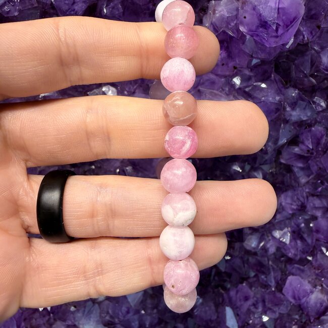 Pink Aragonite Bracelets - 9-10mm