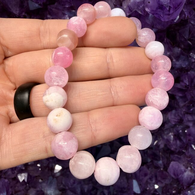 Pink Aragonite Bracelets - 9-10mm