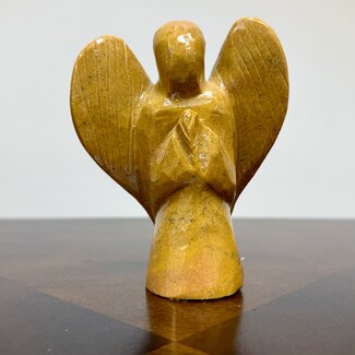 Honey Yellow Alabaster Angel - Medium 4-4.5" - Figurine Carving