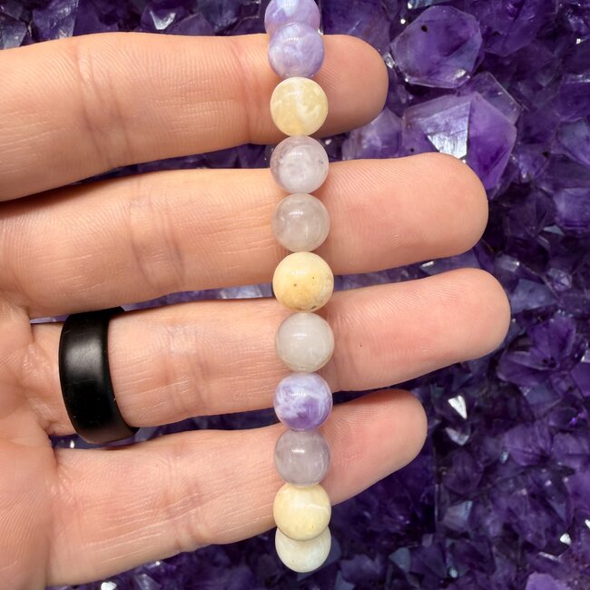 Morado Purple Violet Opal Bracelets - 8mm