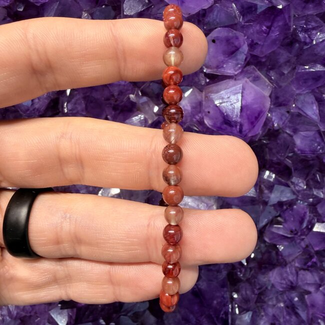 Andesine (Red Labradorite) Bracelets - 4-5mm