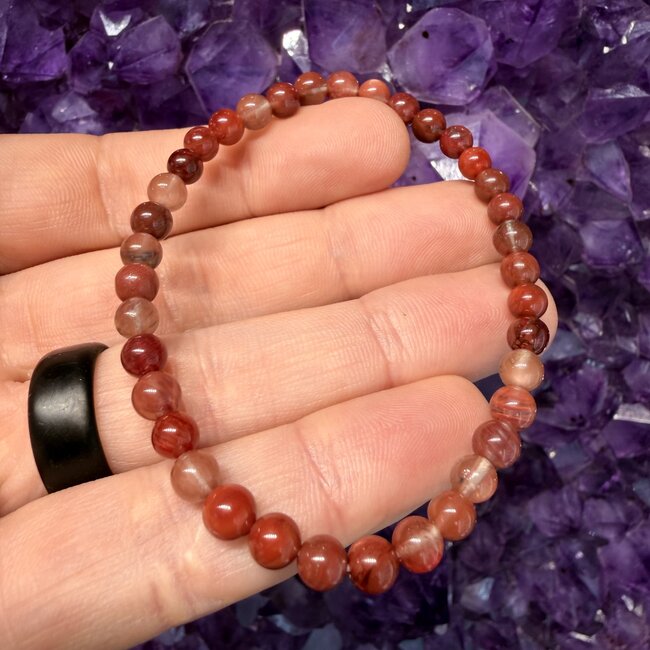 Andesine (Red Labradorite) Bracelets - 4-5mm