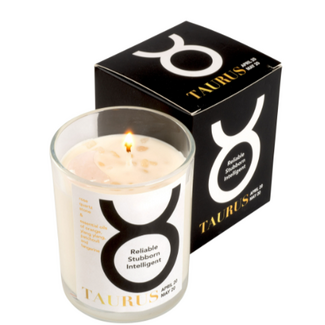 Taurus Zodiac Candles - Rose Quartz - 10oz Essential Oil (Orange Ylang Ylang Patchouli & Tangerine) Soy Wax - Astrology