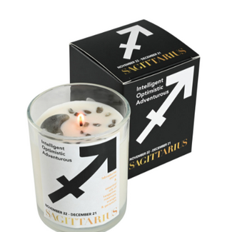 Sagittarius Zodiac Candles - Labradorite - 10oz Essential Oil (Tangerine Rosemary Orange & Geranium)Soy Wax - Astrology