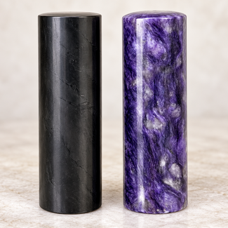 Charoite & Shungite Harmonizers Rods Sets - Level 4 - Pharaohs Cylinders