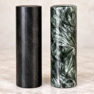 Seraphinite & Shungite Harmonizers Rods Sets - Level 4 - Pharaohs Cylinders