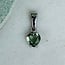Moldavite Pendants - Heart Faceted - Claw Prong Set Sterling Silver