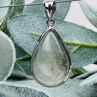 Libyan Tektite Desert Glass (Great Sand Sea Glass Lechatelierite) Pendants - Teardrop Pear Faceted Bezel Set - Sterling Silver