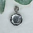Iron Meteorite (Sweden) Pendants - Round Circle Faceted Bezel Set - Sterling Silver