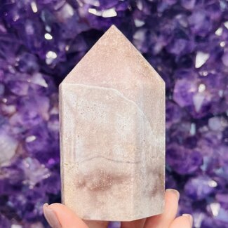 Pink Rose Amethyst Towers Point Generator - Extra Large XL (4-5")