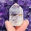 Amethyst with Petroleum Phantom Inclusions Point Tower Generator - Small 1-1.5"