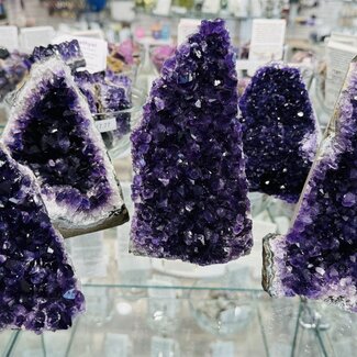 Dark Amethyst Druzy (AAA Grade) - Flat Cut Base XL Extra Large (6-7.5") - Rough Raw Natural Uruguay Specimen
