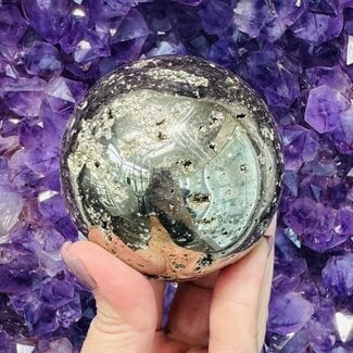 Pyrite (Cocada) Sphere Orb Globe - 65-70mm