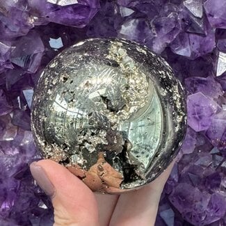 Pyrite (Cocada) Sphere Orb Globe - 60-65mm