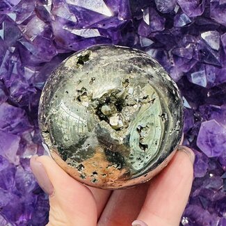 Pyrite Sphere Orb Globe - 45-50mm