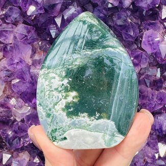 Moss Agate Flames - Medium 3-4" Carvings
