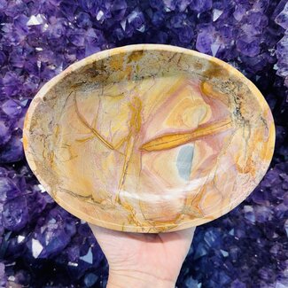 Pink Rose Jaspter Bowl Dish - Large 8" Home Decor
