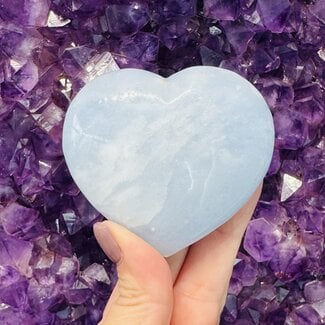 Blue Calcite Hearts - Large 2.5-3"