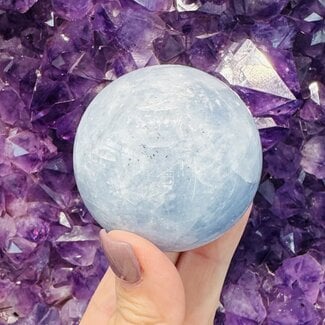 Blue Calcite Sphere Orb Globe - 50-55mm