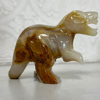 Green Onyx T-Rex Dinosaur - Large 4" Figurine Carving Animal
