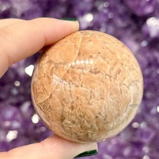 Peach Moonstone Sphere Orb Globe - 50-55mm