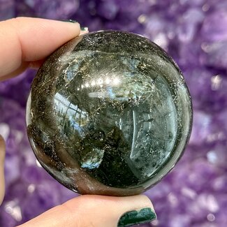 Black Labradorite (Larvakite) Sphere - 55-60mm