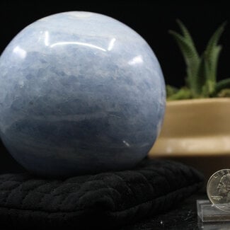 Blue Calcite Sphere Orb Globe - 90-95mm