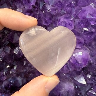 Yettrium Fluorite Puffy Heart Stone