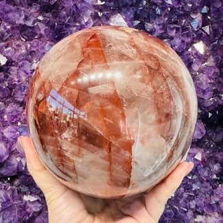 Fire (Red Hematoid) Quartz Sphere Orb Globe - 145-150mm (6") Specimen