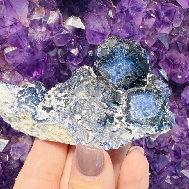 Blue Fluorite Specimen - Cluster Rough Raw Natural