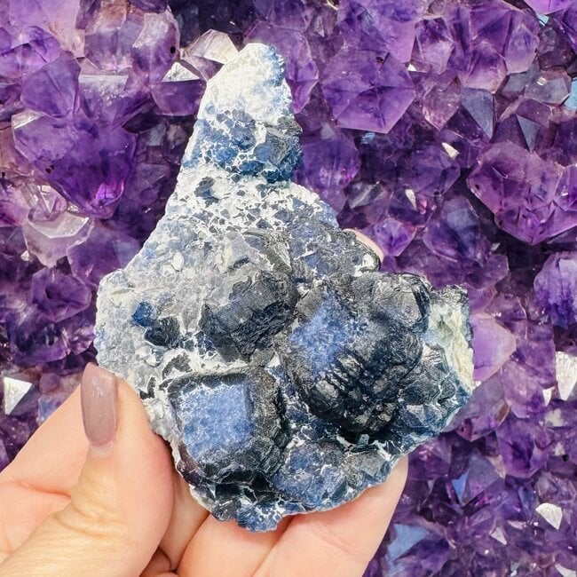 Blue Fluorite Specimen - Cluster Rough Raw Natural