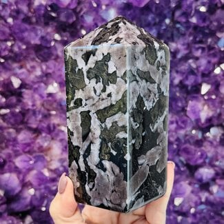 Indigo Gabbro (Mystic Merlinite) Obelisk - XL Extra Large 5.5" - Tower Point Generator