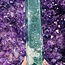 Moss Agate Tower Point Generator - XL Extra Large Specimen 11.5"