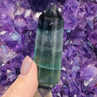 Rainbow Fluorite Double Terminated DT Point - Medium 2-3"