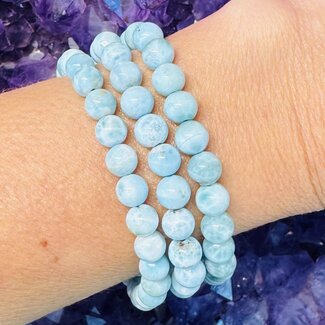 Larimar (Dolphin Stone) Bracelets - 6mm