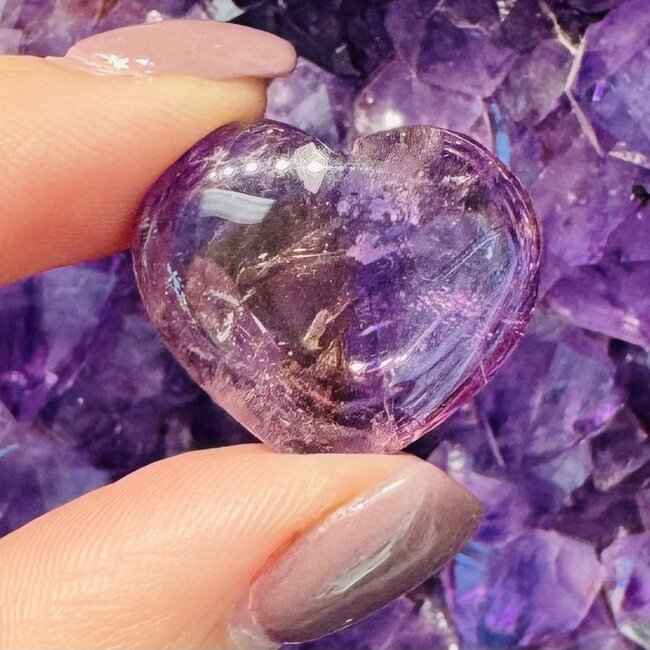 Ametrine Hearts - Medium .75-1" (Amethyst & Citrine)