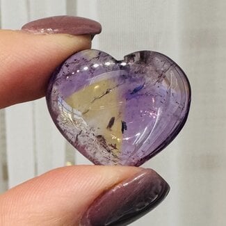 Ametrine Hearts - Medium .75-1" (Amethyst & Citrine)