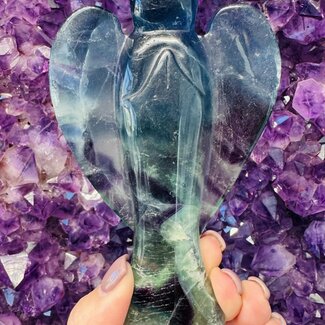 Rainbow Fluorite Angels - Large 5" Specimens - Carving Figurine Home Decor Gifts
