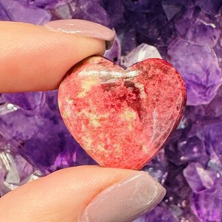 Pink Thulite Hearts - Medium .75"