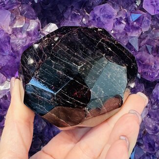 Red Garnet Almadine - Large 3" Faceted Polished Rough Raw Natural